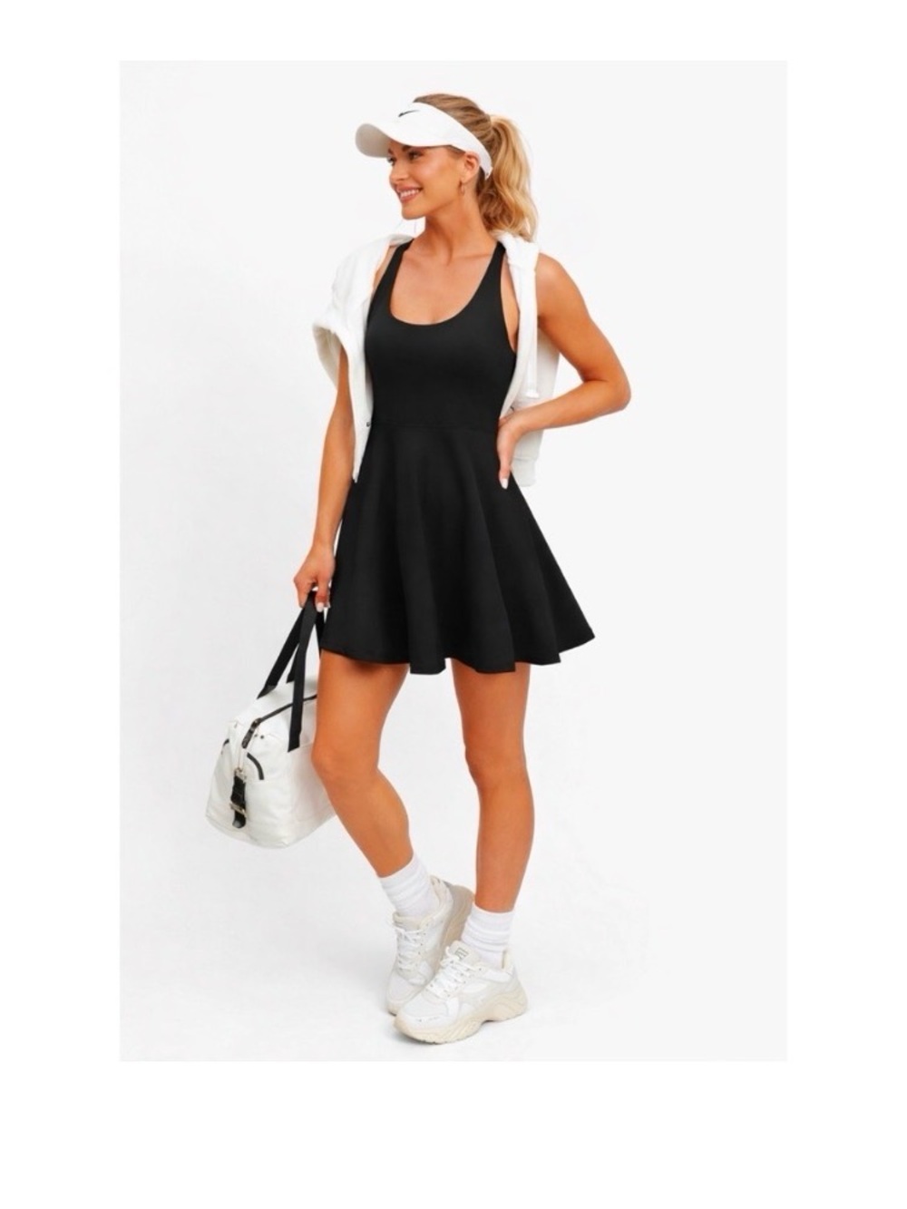 IUGA BLACK ATHLETIC DRESS